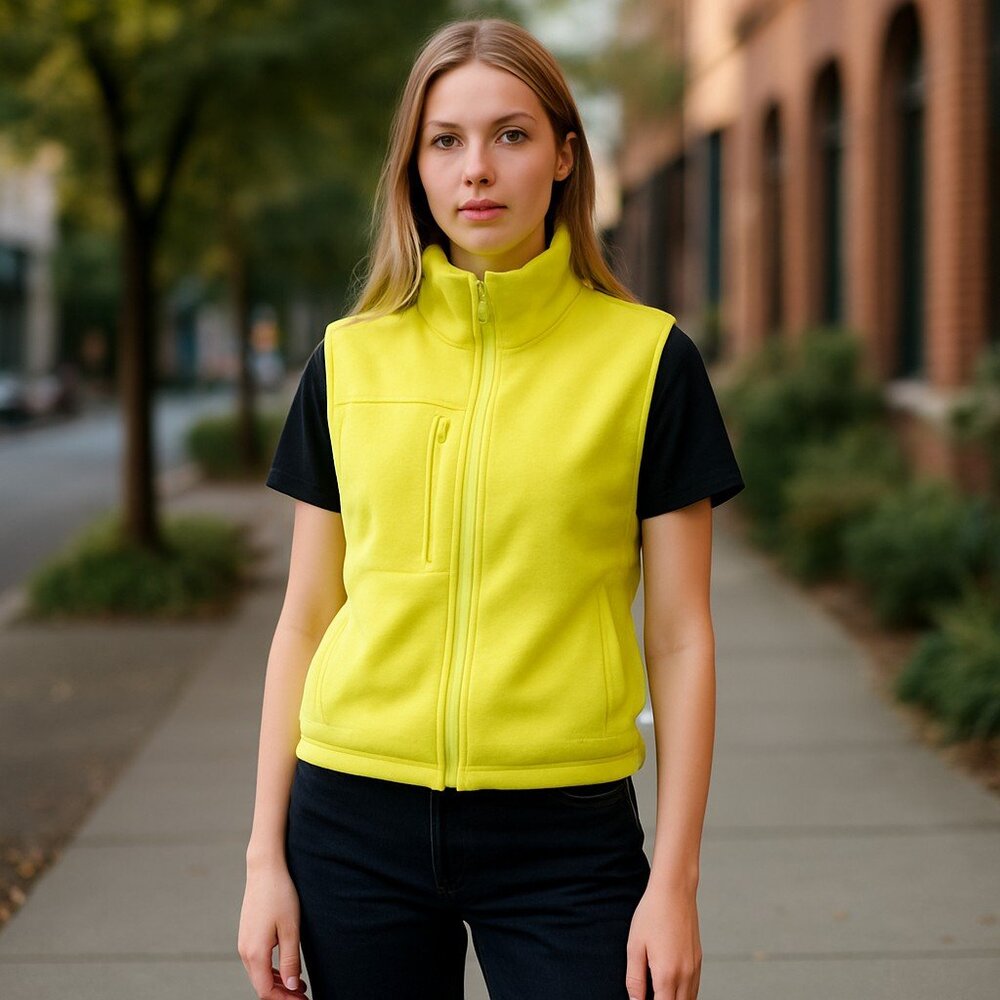 NWT Beyond Yoga Morning Walk Vest Color:True Chartreuse Medium Lime Green